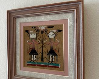 Framed & Matted Navajo Sand Painting