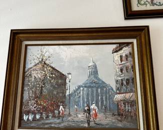 Oil Painting "Paris Street Scene" by Caroline Burnett 
