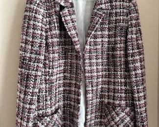 Kasper Pink/Grey Tweed Jacket - Size 18
