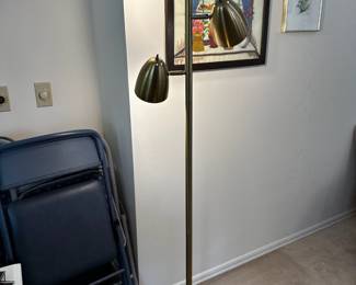 MCM Style Brass 3-Light Floor Lamp
