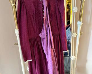 Burgundy Prairie Dress & Apron
