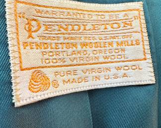Pendleton 100% Virgin Wool Teal Blazer

