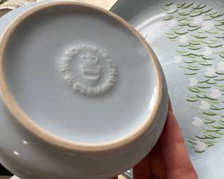 Waechtersbach Germany Floral Dinnerware Set - 5 Dinner Plates, 4 Salad Plates, Dipping Bowl