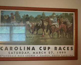 Carolina Cup Races framed poster.