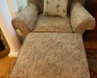 Chair with matching ottoman.