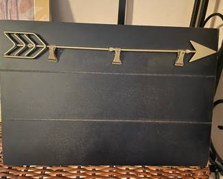 Hobby Lobby black distressed picture holder matte gold arrow and clips farmhouse.