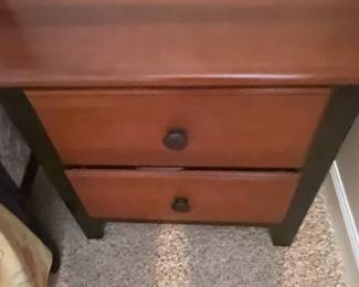 Pair of two-drawer nightstands.