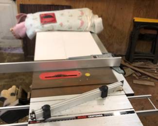 Craftsman table saw with fence