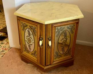 Mid Century Modern Mirrored End Table
