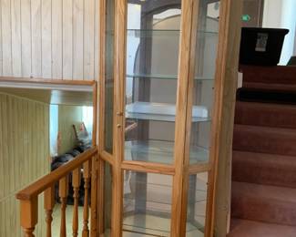 Oak Curio Cabinet