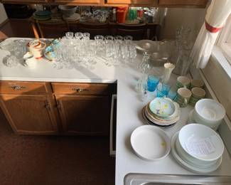 Kitchen glassware and dishes
