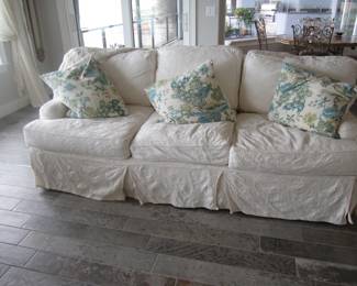 Whie sofa matching chairs