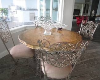 Dinette set four chairs - matching bar stools