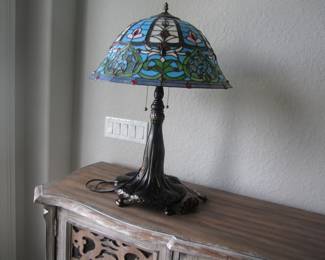 Stained glass Tiffany-style lamp