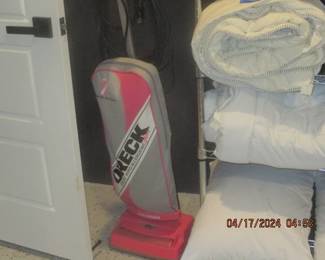 One of two Oreck vacuums