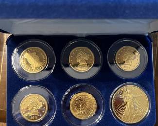 24k gold clad over bronze collectors coin proof set