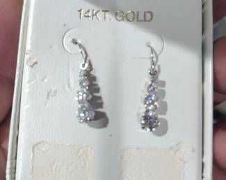 14 karat gold earrings.