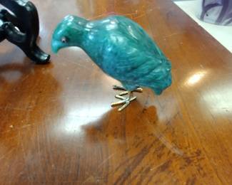 Jade hand carved bird.