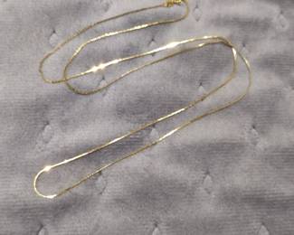 14 karat gold necklace 24 inches.