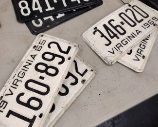 1950s and 60s license. plate collection. mostly Virginia and North Carolina