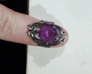 Vintage Sterling and Amethyst ring