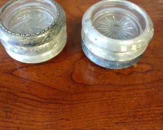 Sterling silver lined ashtrays
