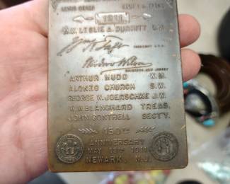 1911 Masonic paperweight. 150th anniversary.