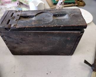 Vintage wooden ammo crate original
