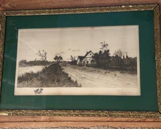 $85.00; George Bohde-Landscape Etching 12x20