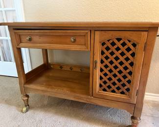 MCM Tea Cart arms extended 63.5 x 18x30.5