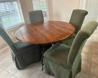 $250.00  for set - Dining Table($195 table only) and 4 Chairs ($80 chairs only) beautiful set 