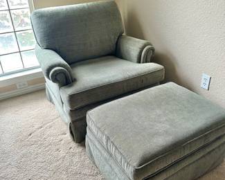 150.00 -  Flex-steel Arm Chair and Ottoman 