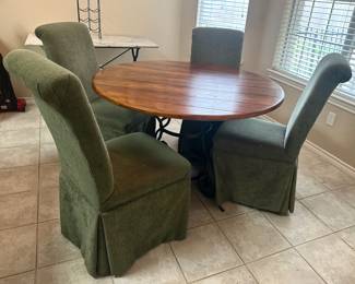 $250.00  for set - Dining Table($195 table only) and 4 Chairs ($80 chairs only) beautiful set 
