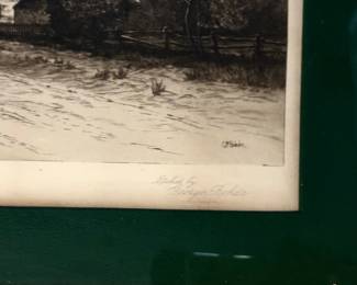 $85.00; George Bohde-Landscape Etching 12x20