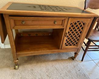 $195.00-MCM Tea Cart arms extended 63.5 x 18x30.5