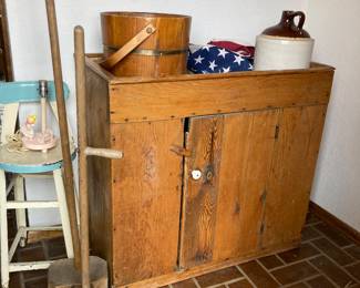Rustic dry sink and other items 