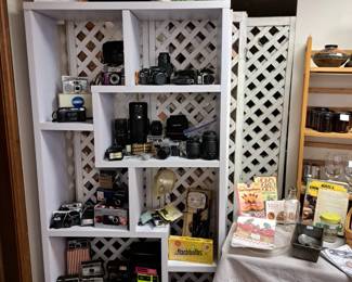 Vintage and modern cameras