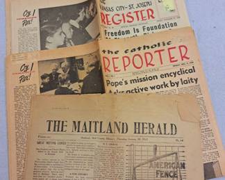 Vintage area and St. Joseph newspapers 