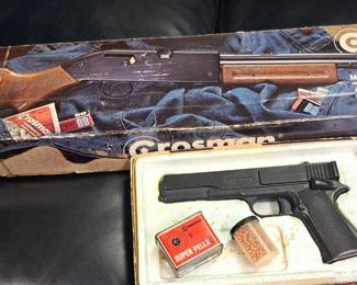 "Crosman" model #760 air rifle and "Marksman Repeater" air pistol 