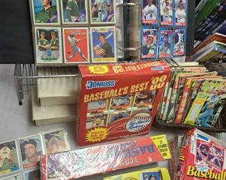 Baseball cards and related items from 2 different estates