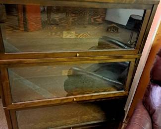 Much, much furniture, antique and modern. Antique "Globe-Wernicke" lawyers 3 stack bookcase. 