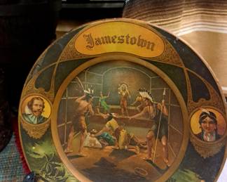 Tin Vienna Art "Jamestown Exposition of 1907" plate