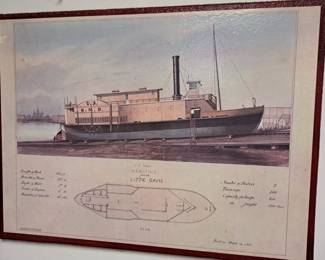 Mounted "U. S. Steamer Webotuck" print