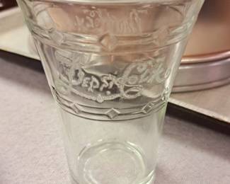 Vintage etched "Pepsi Cola" set of 6 glasses
