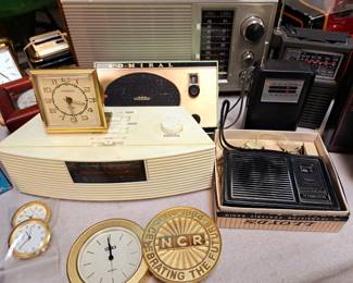 Large collection of travel alarm clocks