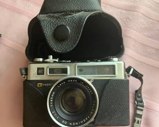 Yashika f 45mm camera with case.