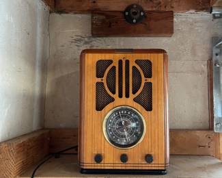 Vintage reproduction working radio.
