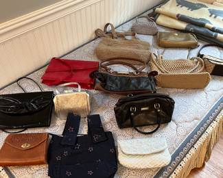 Variety of women’s handbags.