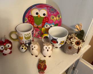 Owl collectibles.