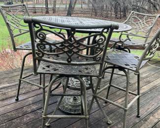 Hightop patio set, 4 chairs